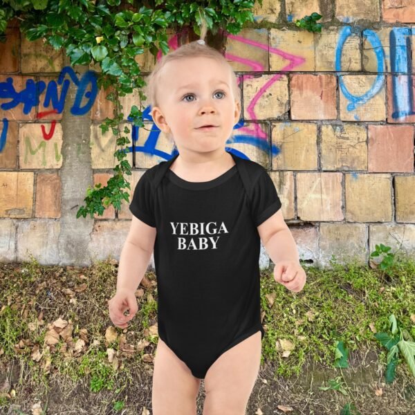 baby-short-sleeve-bodysuit-black-front-6875b9ef25ae5.jpg Yebiga Baby bodysuit - Image 1