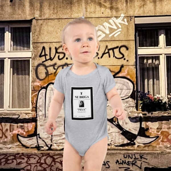 baby-short-sleeve-bodysuit-heather-front-68803bc203e88.jpg "Clean Mouth" Baby Bodysuit - Image 3