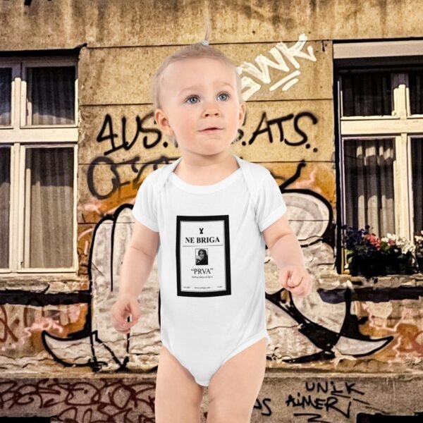 baby-short-sleeve-bodysuit-white-front-68803bc204fb8.jpg "Clean Mouth" Baby Bodysuit - Image 4
