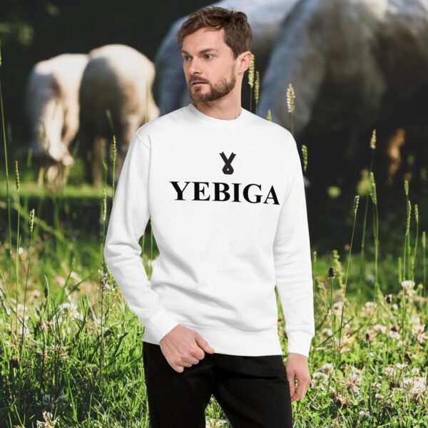 unisex-premium-sweatshirt-white-front-68772b48cdae4.jpg "Less is More" Sweatshirt - Image 1