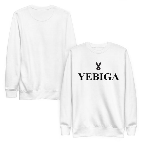 unisex-premium-sweatshirt-white-front-and-back-68772bc9295fc "Less is More" Sweatshirt - Image 5